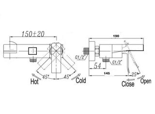 Смеситель для ванны Bronze de Luxe GRANI TB980, хром